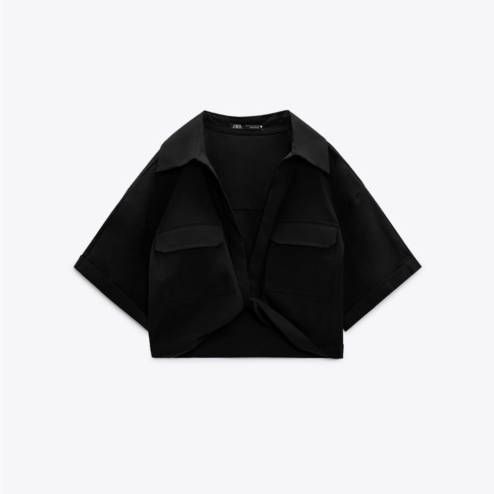 Zara medium black crop top